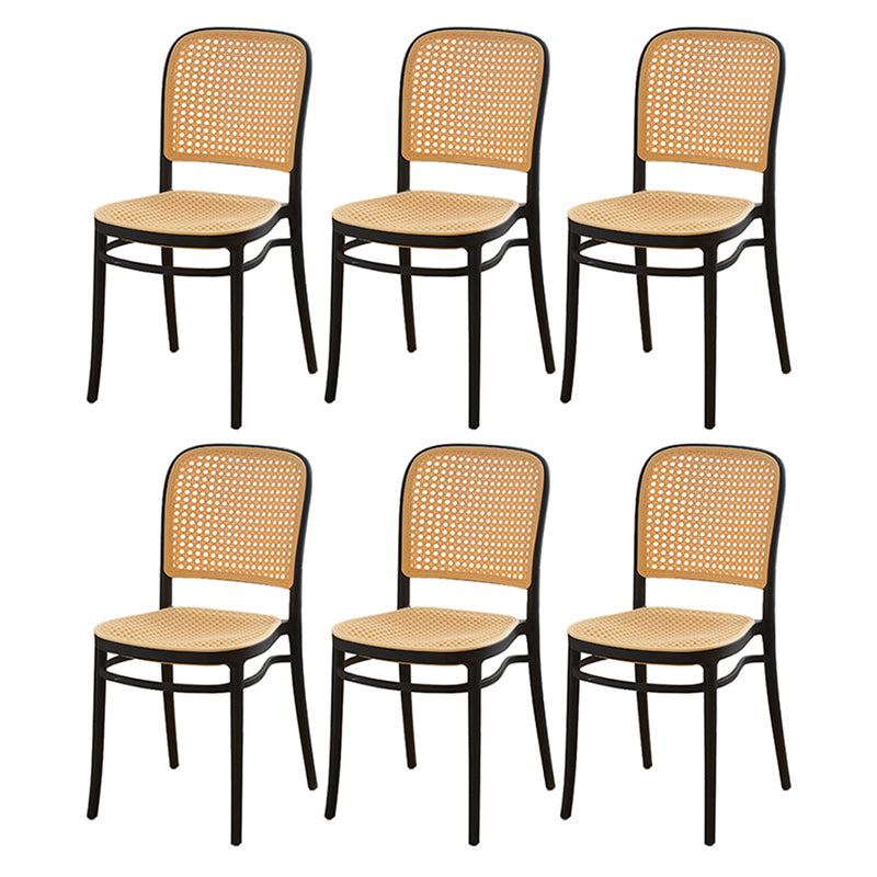 Tropical Plastic Outdoor Bistro Chairs Stacking Outdoors Dining Chairs Water Proof