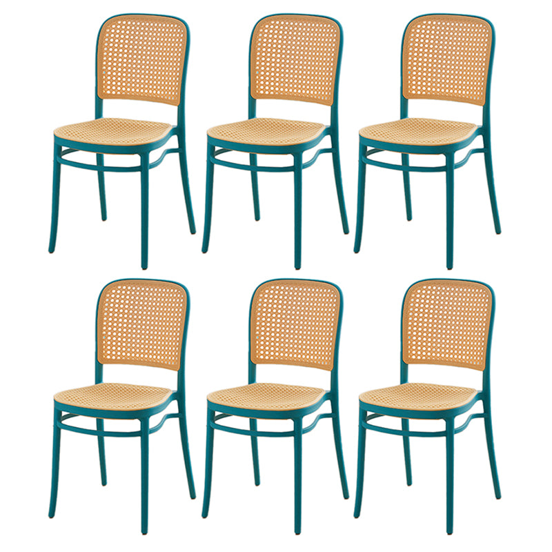 Tropical Plastic Outdoor Bistro Chairs Stacking Outdoors Dining Chairs Water Proof