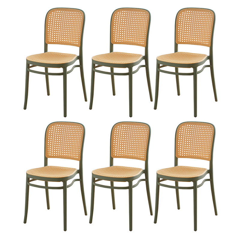 Tropical Plastic Outdoor Bistro Chairs Stacking Outdoors Dining Chairs Water Proof