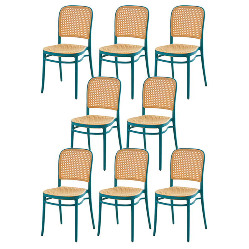 Tropical Plastic Outdoor Bistro Chairs Stacking Outdoors Dining Chairs Water Proof