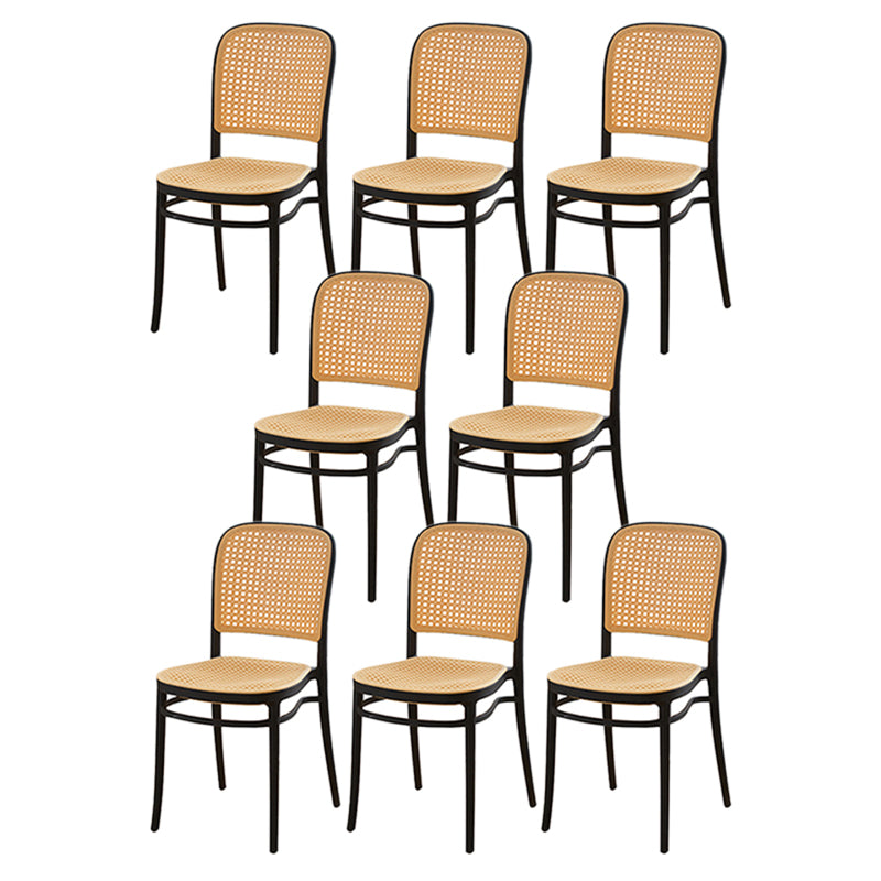 Tropical Plastic Outdoor Bistro Chairs Stacking Outdoors Dining Chairs Water Proof