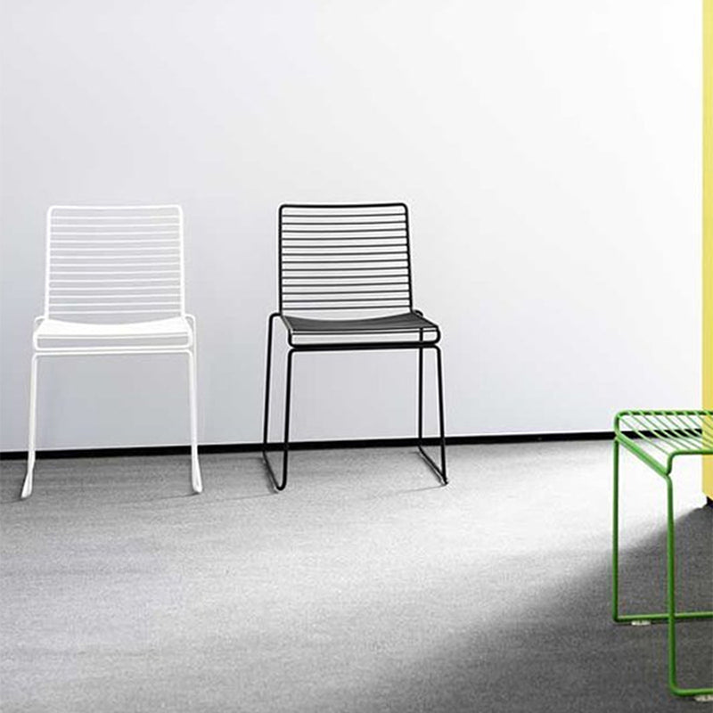 Contemporary Outdoor Bistro Chairs Metal Stacking Outdoors Dining Chairs