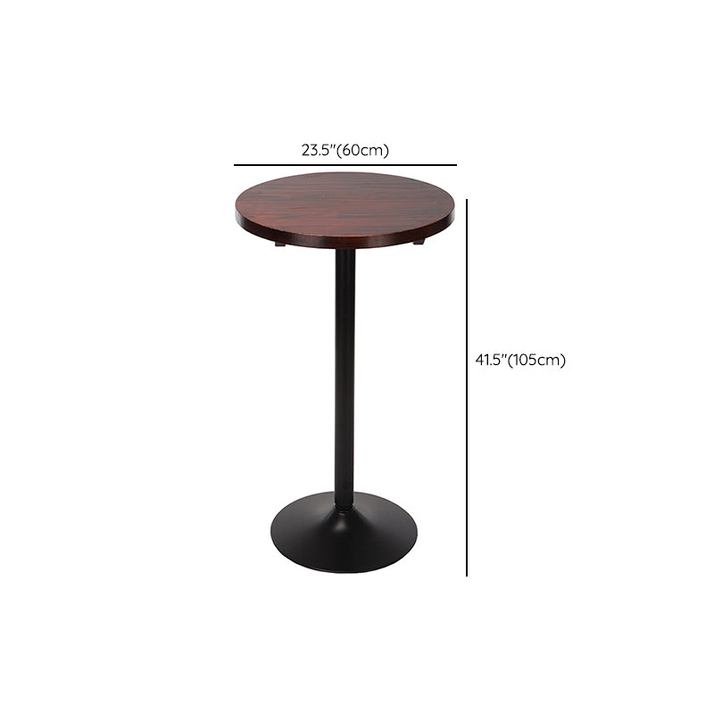 Brown Wood Round Pub Table Set 1/3 Pieces Contemporary Indoor Bar Table Set