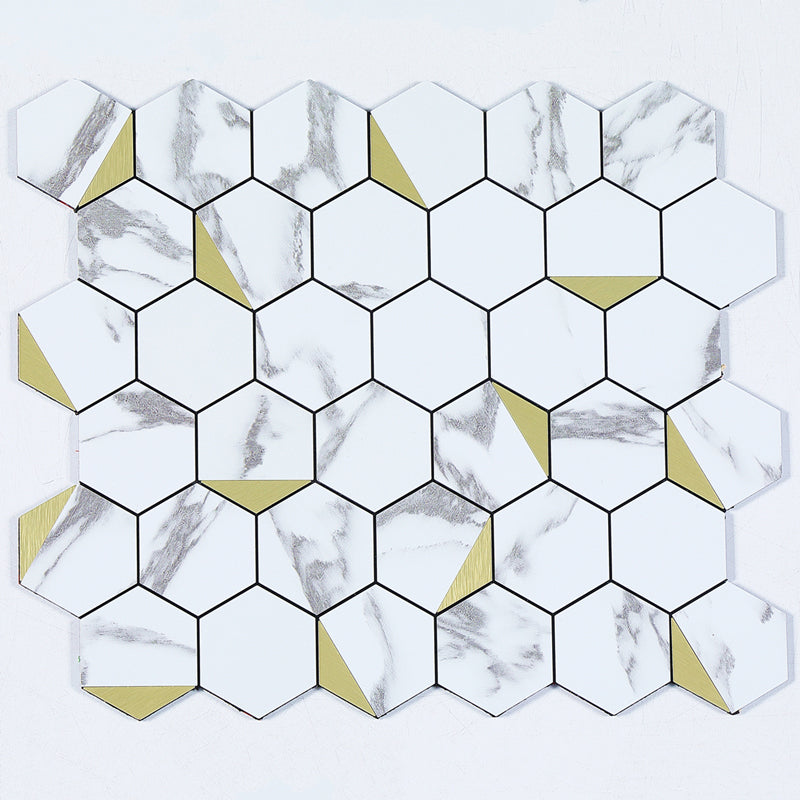 Kitchen Mosaic Tile Wallpaper Waterproof Peel and Stick Backsplash Tile