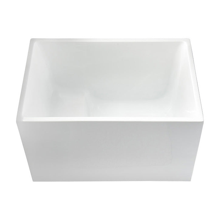 Back to Wall Soaking Bathtub Rectangular Modern Bath Tub (Board not Included)