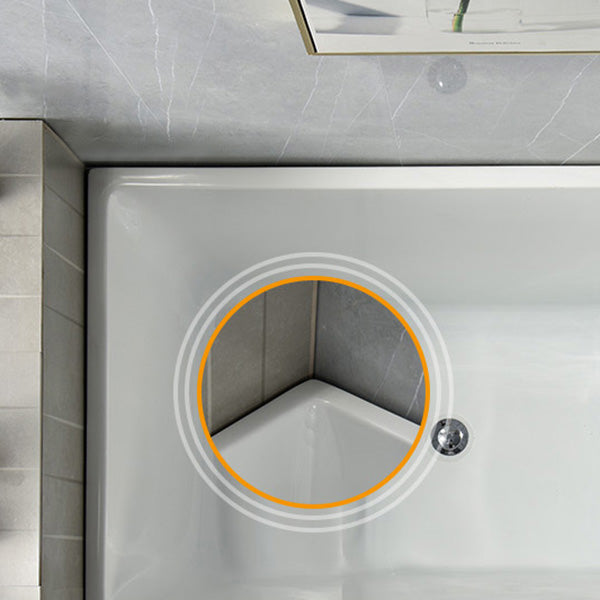 Back to Wall Soaking Bathtub Rectangular Modern Bath Tub (Board not Included)