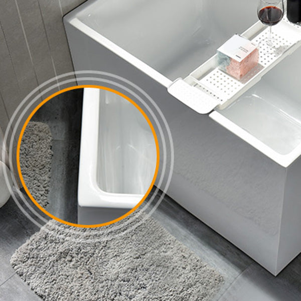 Back to Wall Soaking Bathtub Rectangular Modern Bath Tub (Board not Included)