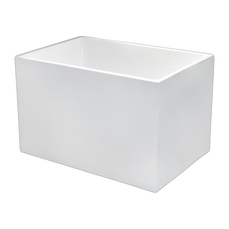 Back to Wall Soaking Bathtub Rectangular Modern Bath Tub (Board not Included)
