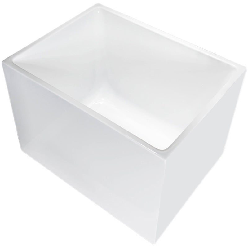 Back to Wall Soaking Bathtub Rectangular Modern Bath Tub (Board not Included)