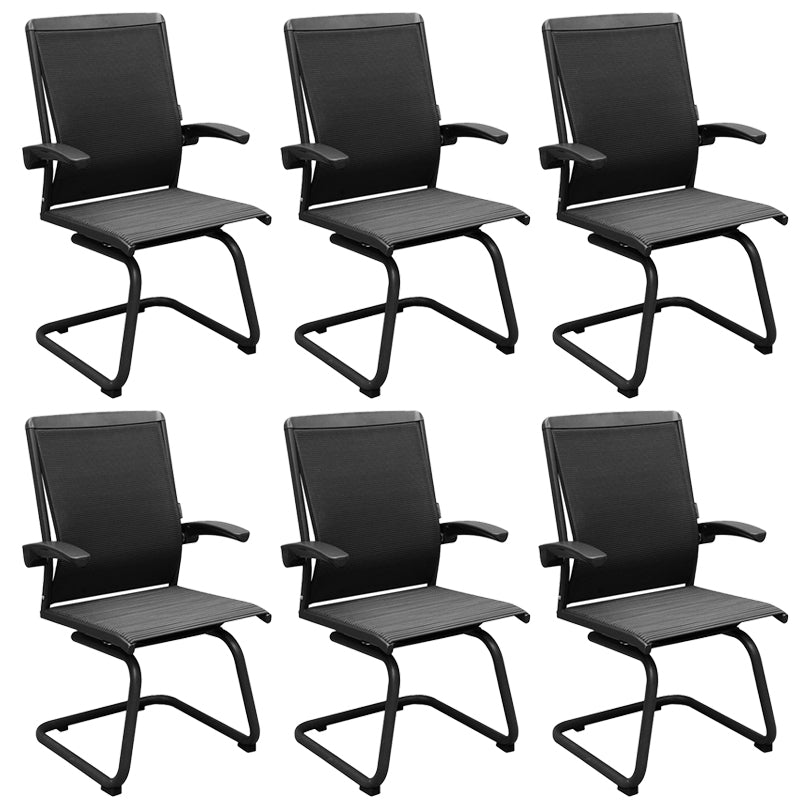 Contemporary Arms Included Desk Chair Mesh Back Conference Chair for Office
