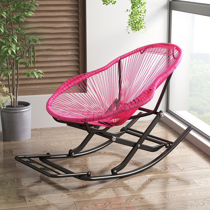 Iron Base Modern Rocking Chair Leisure Lounge Lazy Chair for Balcony