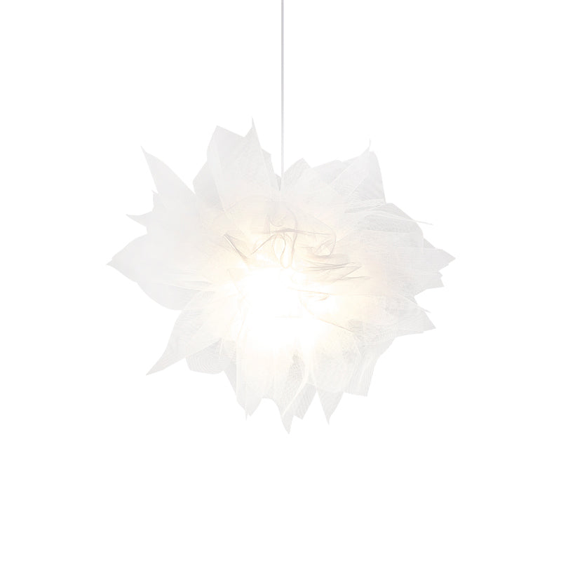 A soffitto a fiore a sospensione modernismo luce 1 luce 18 "/27" larghezza lampada a sospensione bianca/blu/rosa per camera da letto