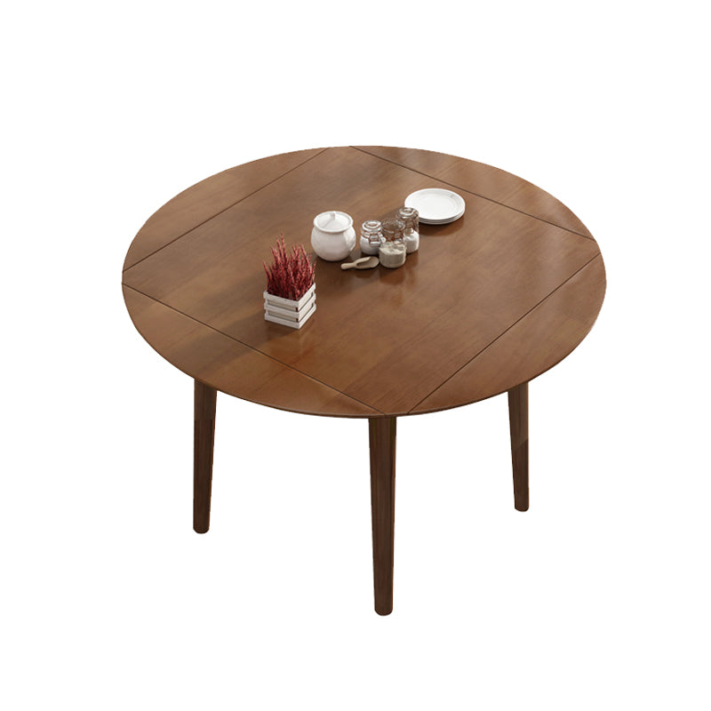 Drop-Leaf Dining Table Contemporary Solid Wood Dining Room Table
