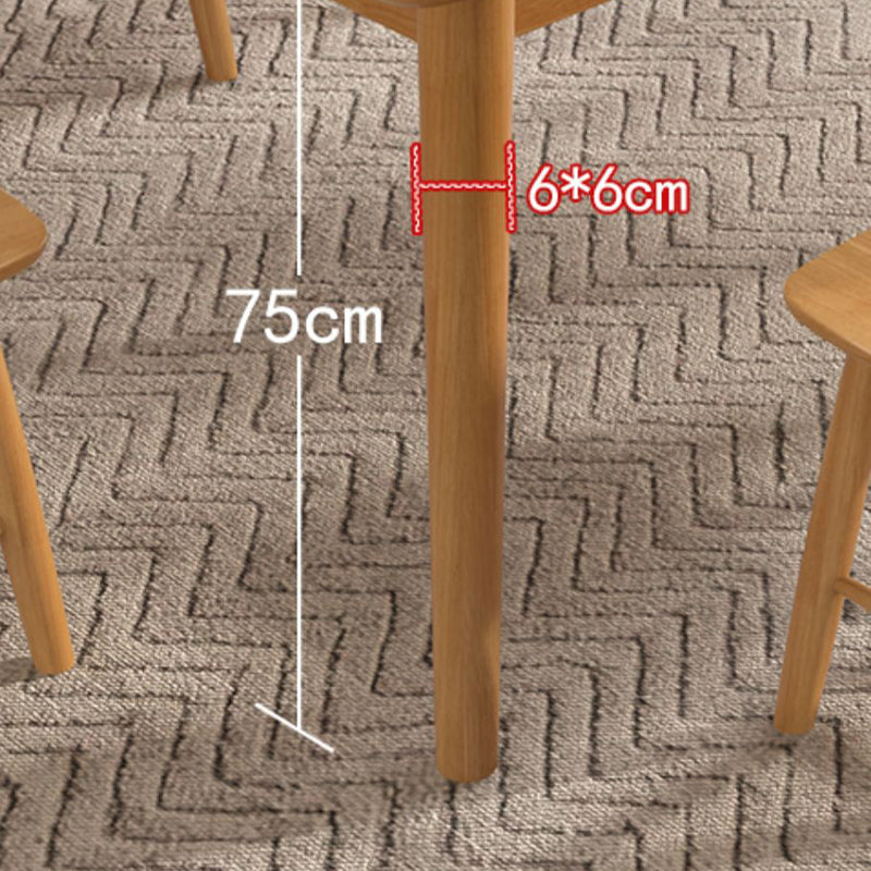 White - Natural Dining Room Table Contemporary 4 Legs Dinette Table