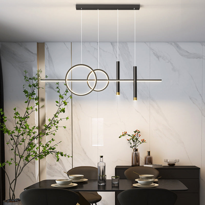 Modern Hanging Ceiling Light 5 Light Island Ceiling Light for Living Room