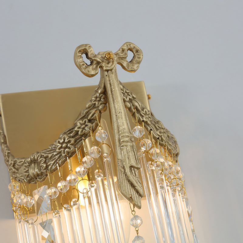 Modern Crystal Shade Wall Lighting Fixtures Gold Wall Lamp for Bedroom