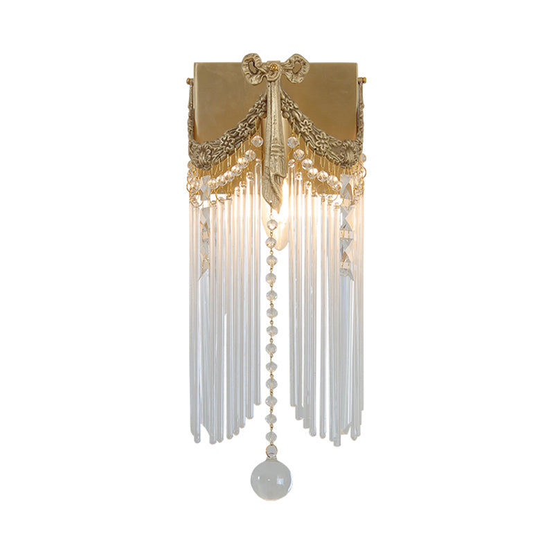 Modern Crystal Shade Wall Lighting Fixtures Gold Wall Lamp for Bedroom