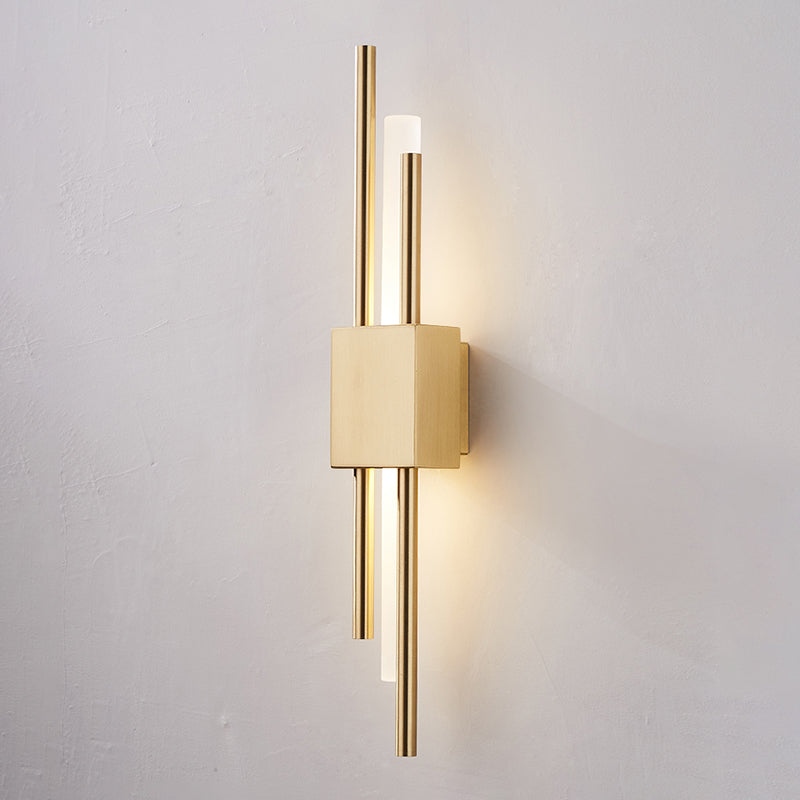 Modern Gold Metal Wall Lighting Fixtures Acrylic Shade Wall Lamp for Bedroom