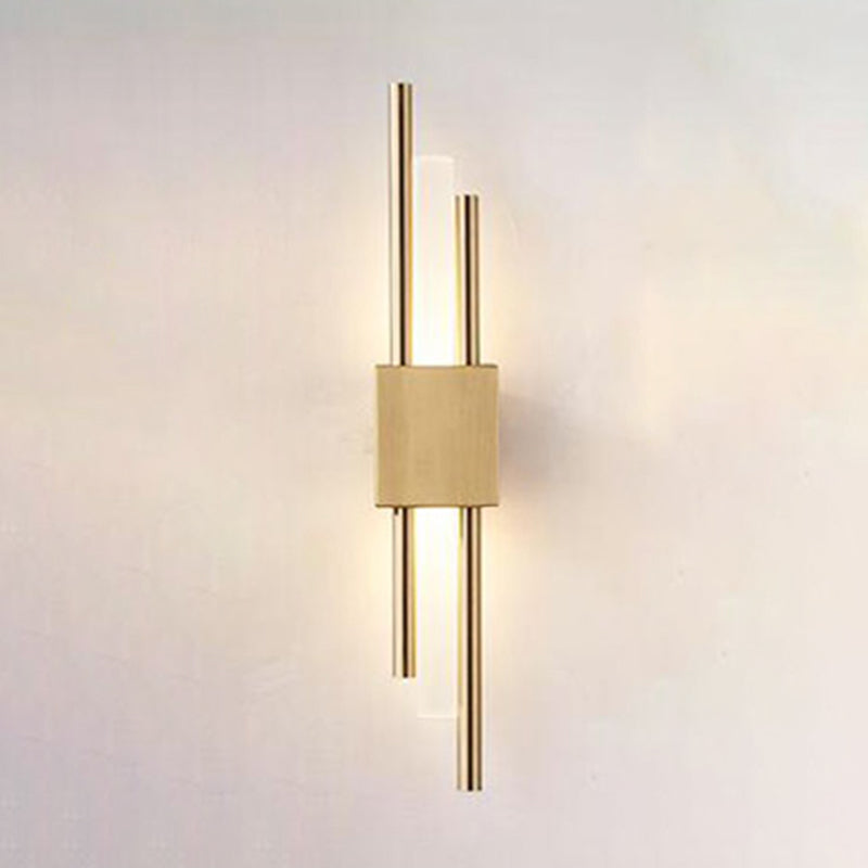 Modern Gold Metal Wall Lighting Fixtures Acrylic Shade Wall Lamp for Bedroom