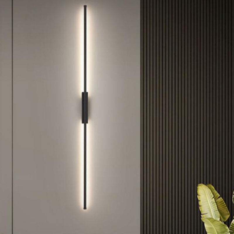 Black Shade Wall Lamp Modern Metal Shade Wall Lighting Fixtures for Living Room