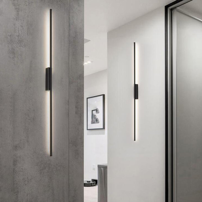 Black Shade Wall Lamp Modern Metal Shade Wall Lighting Fixtures for Living Room