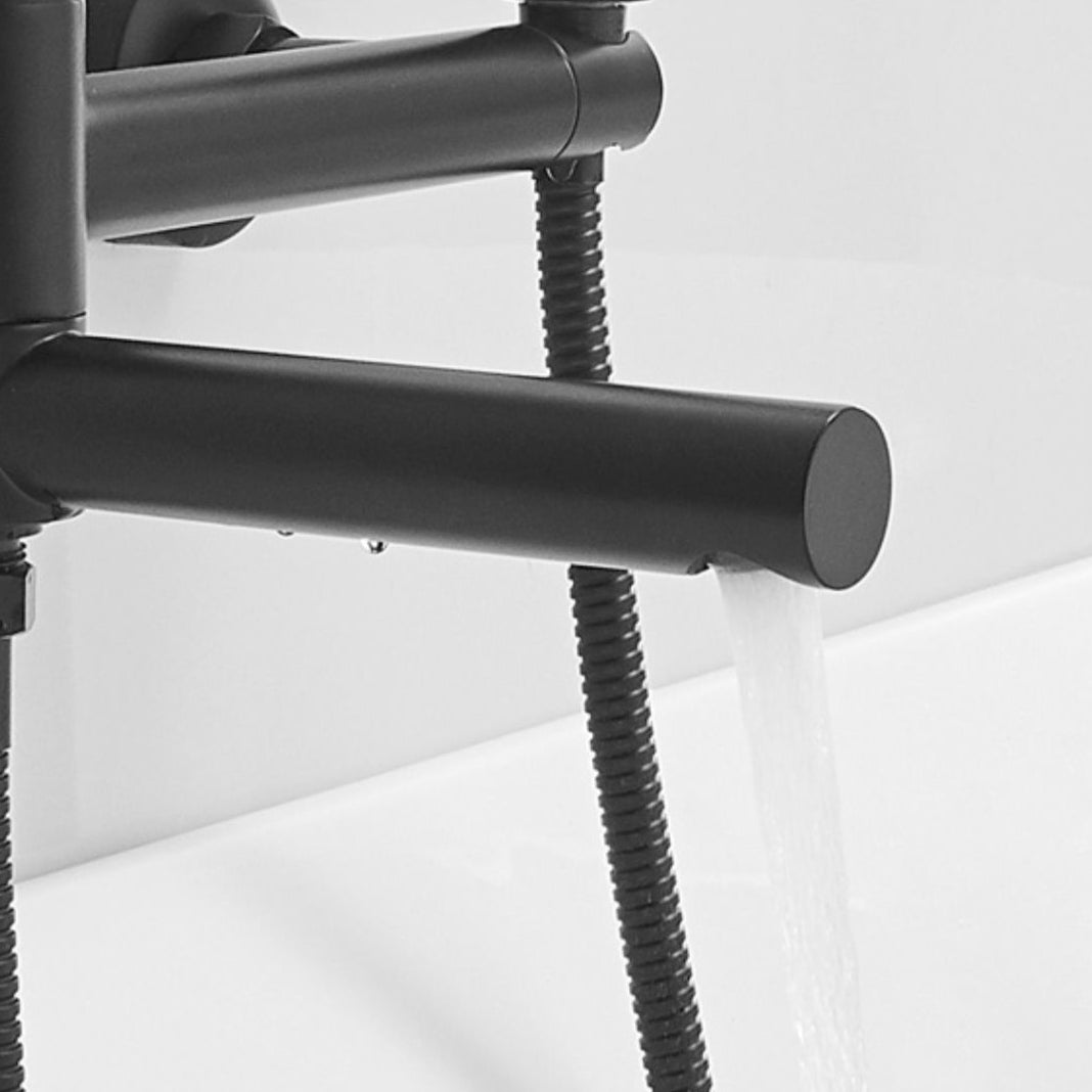 Swivel Spout Tub Faucet Trim Single Lever Handle Handshower Bath Filler with Shower Hose