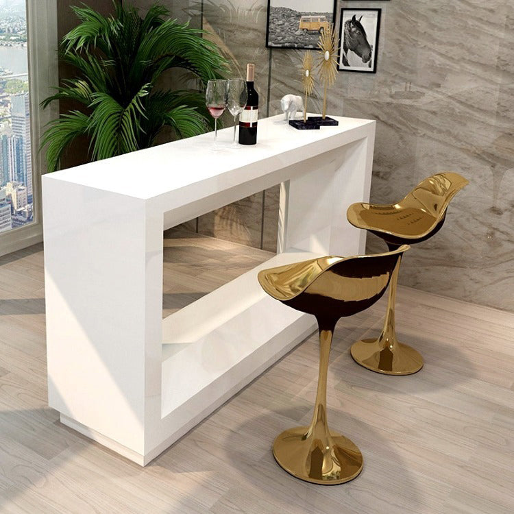 Contemporary Rectangle Counter Table Indoor Bar Dining Table