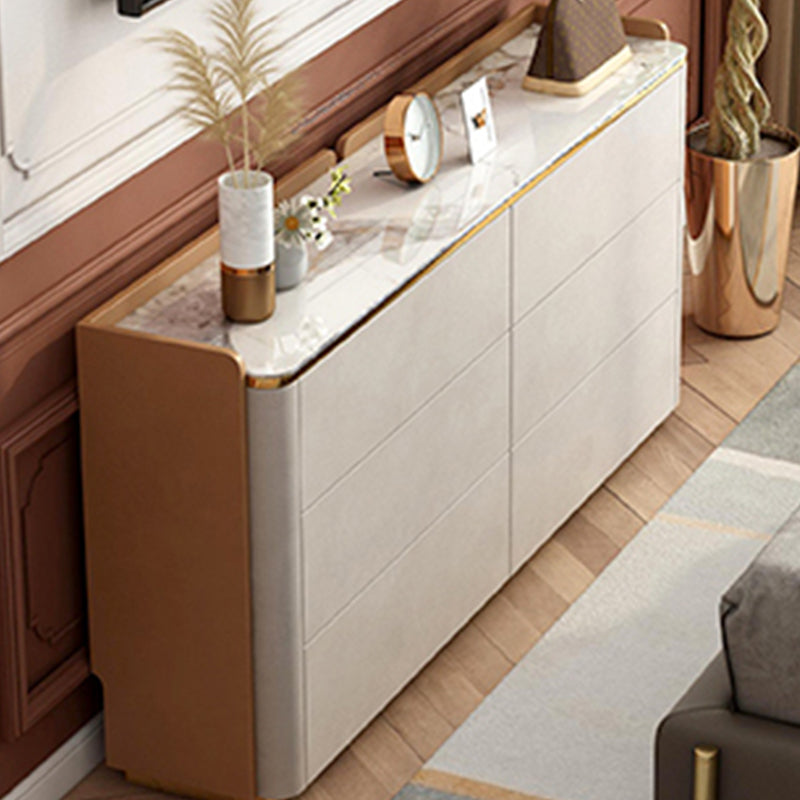 Stone Storage Chest Dresser Contemporary 11.7 Inch W Dresser with 6 Drawers