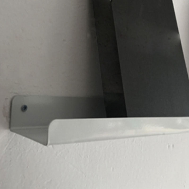 Metal Floating Bookcase Industrial Closed Back Bookshelf with Shelves