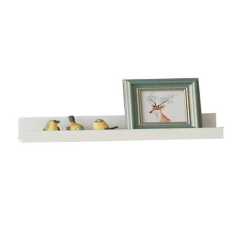 Metal Floating Bookcase Industrial Closed Back Bookshelf with Shelves