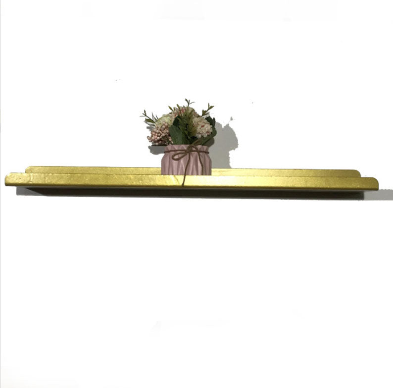 Metal Floating Bookcase Industrial Closed Back Bookshelf with Shelves