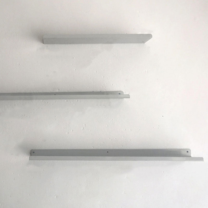 Metal Floating Bookcase Industrial Closed Back Bookshelf with Shelves