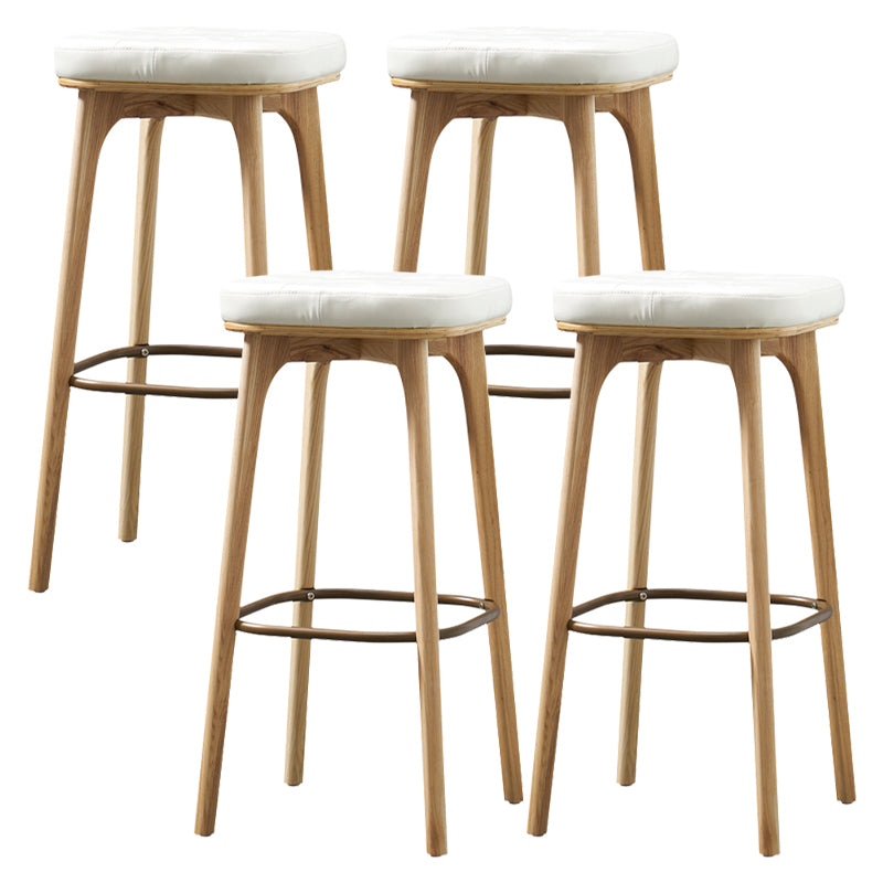 Industrial Solid Wood Bar Stools Living Room Upholstered Stool