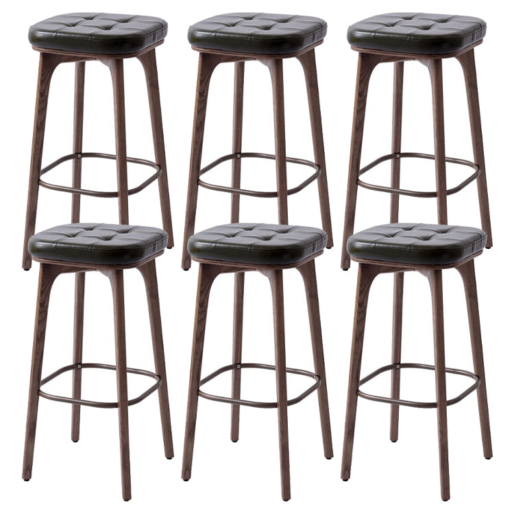 Industrial Solid Wood Bar Stools Living Room Upholstered Stool