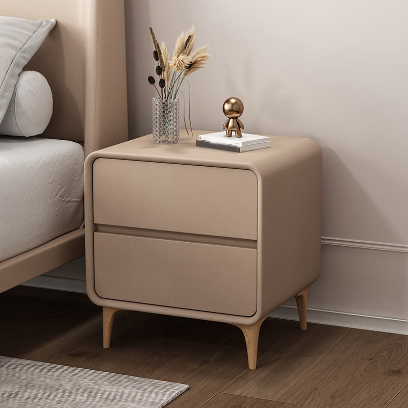 Contemporary Solid Wood Kids Nightstand Narrow Nightstand with Drawers