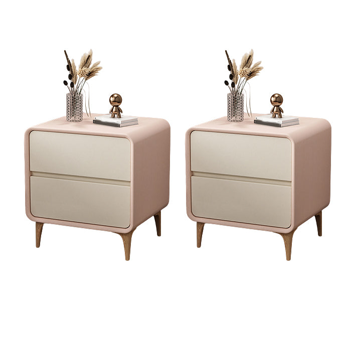 Contemporary Solid Wood Kids Nightstand Narrow Nightstand with Drawers