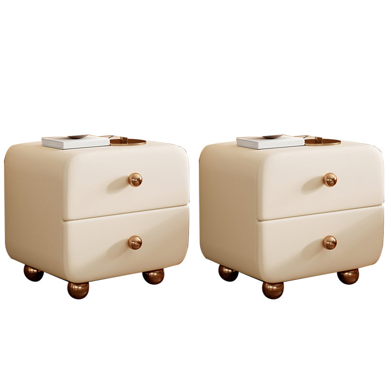Contemporary Narrow Nightstand Solid Wood Kids Nightstand with Drawers