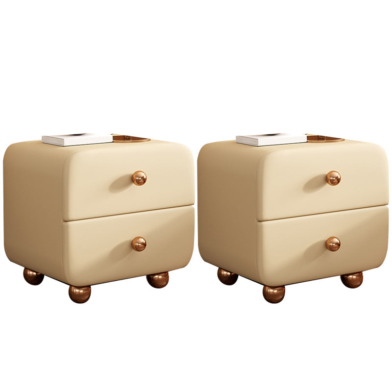 Contemporary Narrow Nightstand Solid Wood Kids Nightstand with Drawers