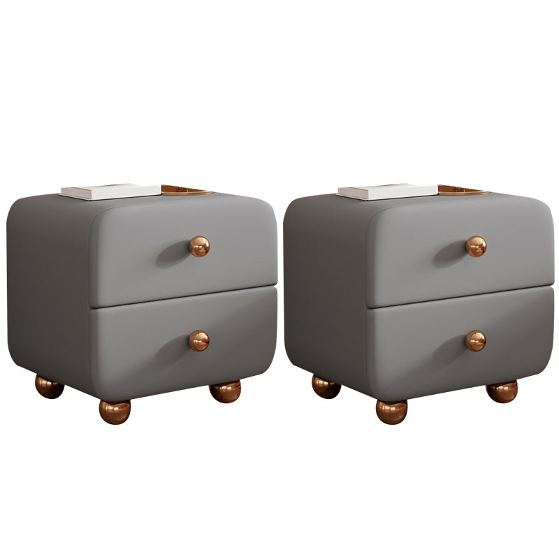 Contemporary Narrow Nightstand Solid Wood Kids Nightstand with Drawers