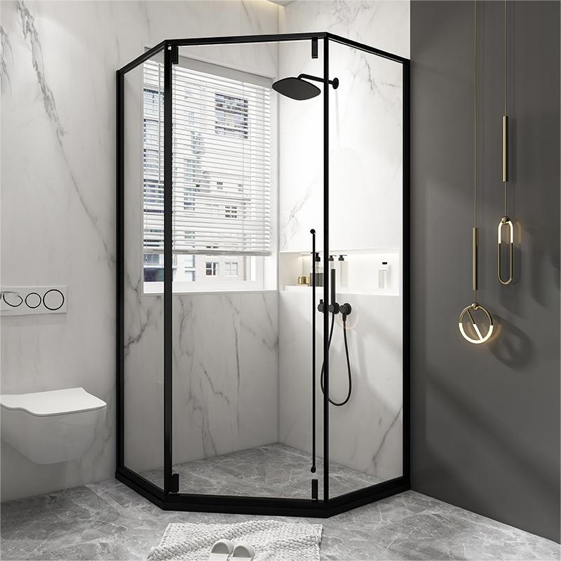Tempered Shower Bath Door Transparent Metal Framed Shower Door