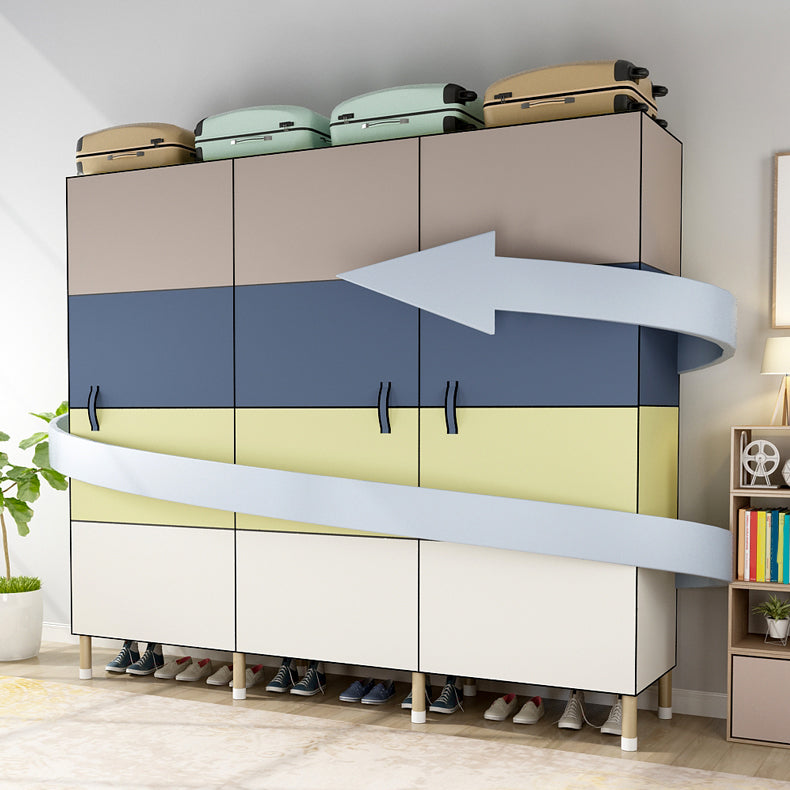 Modern Style Metal Frame Wardrobe Foldable Wardrobe with Garment Rod