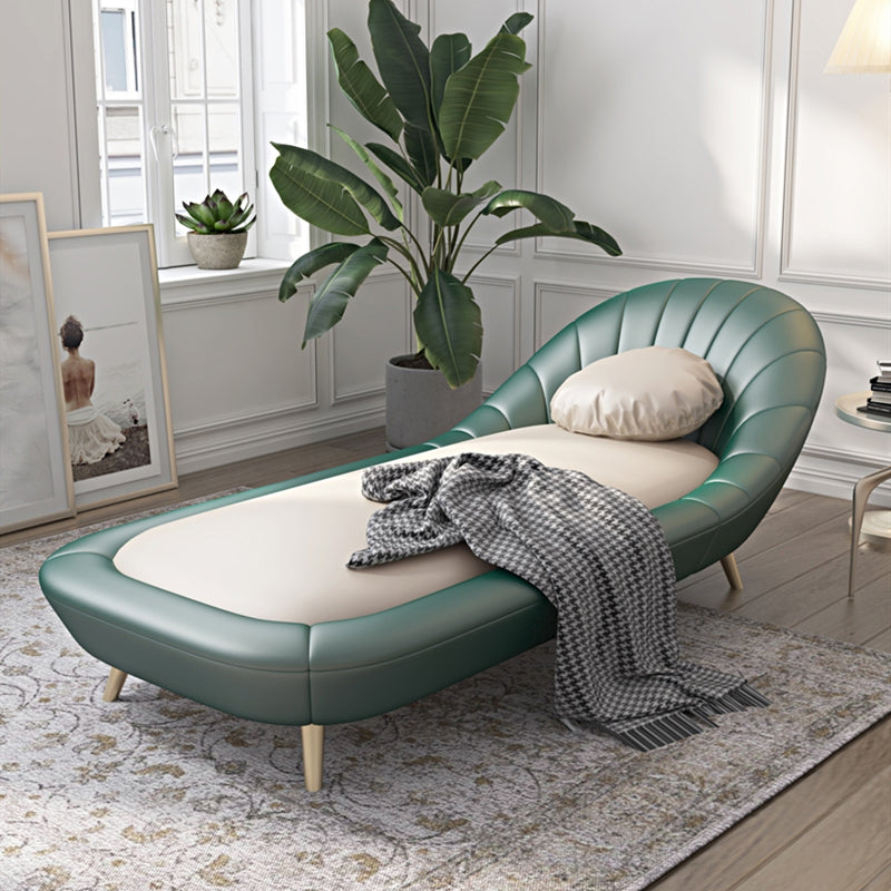 Modern Armless Chaise Lounge Faux Leather Chaise Lounge Sofa