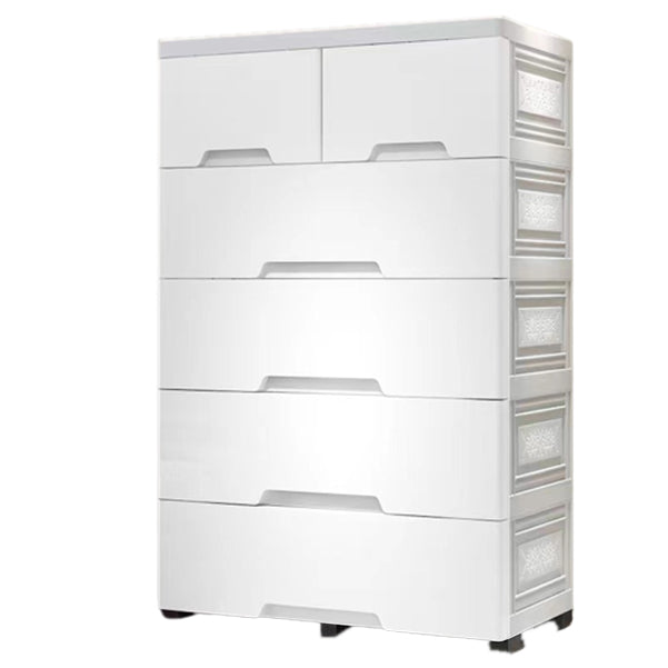 Contemporary Vertical Kids Dressers Plastic Nursery Dresser with Drawers for Home