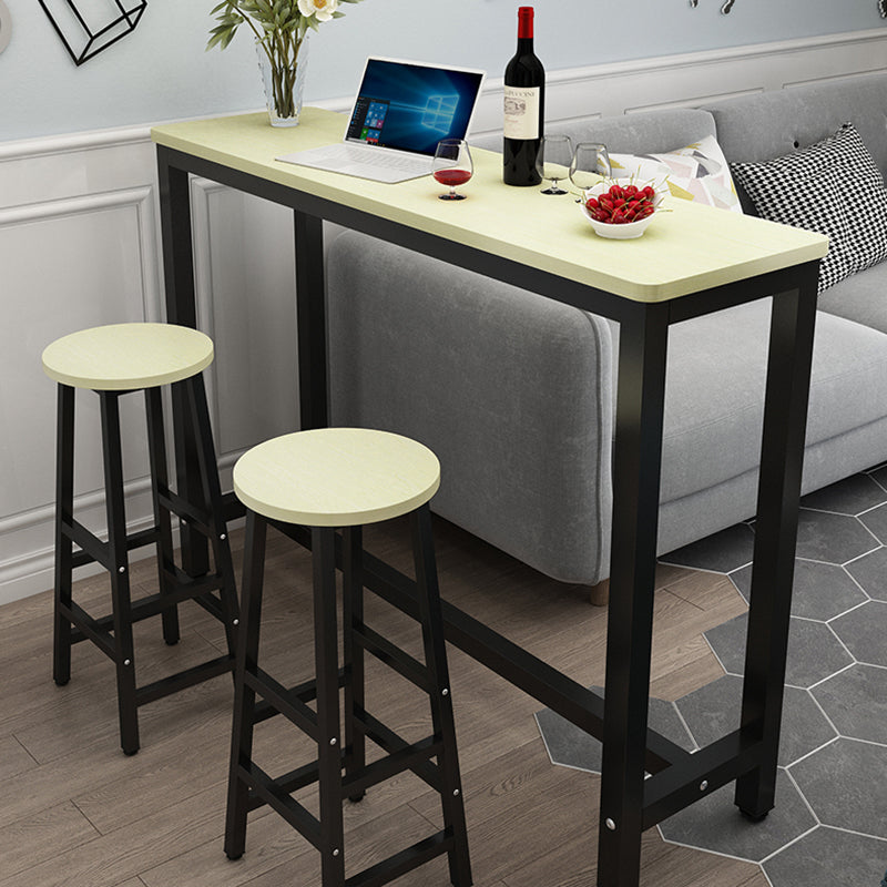 Industrial Rectangle Wood Counter Table 3/5 Pieces Bar Table Set for Cafe