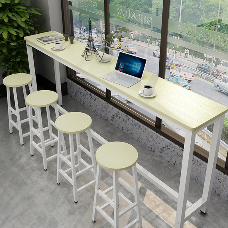 Industrial Rectangle Wood Counter Table 3/5 Pieces Bar Table Set for Cafe