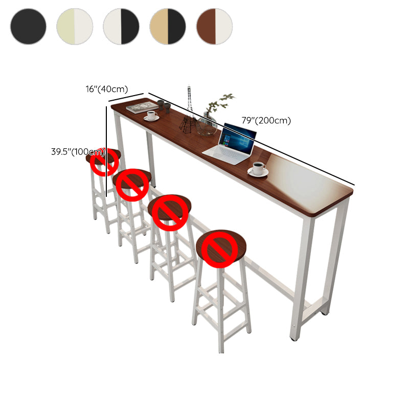 Industrial Rectangle Wood Counter Table 3/5 Pieces Bar Table Set for Cafe