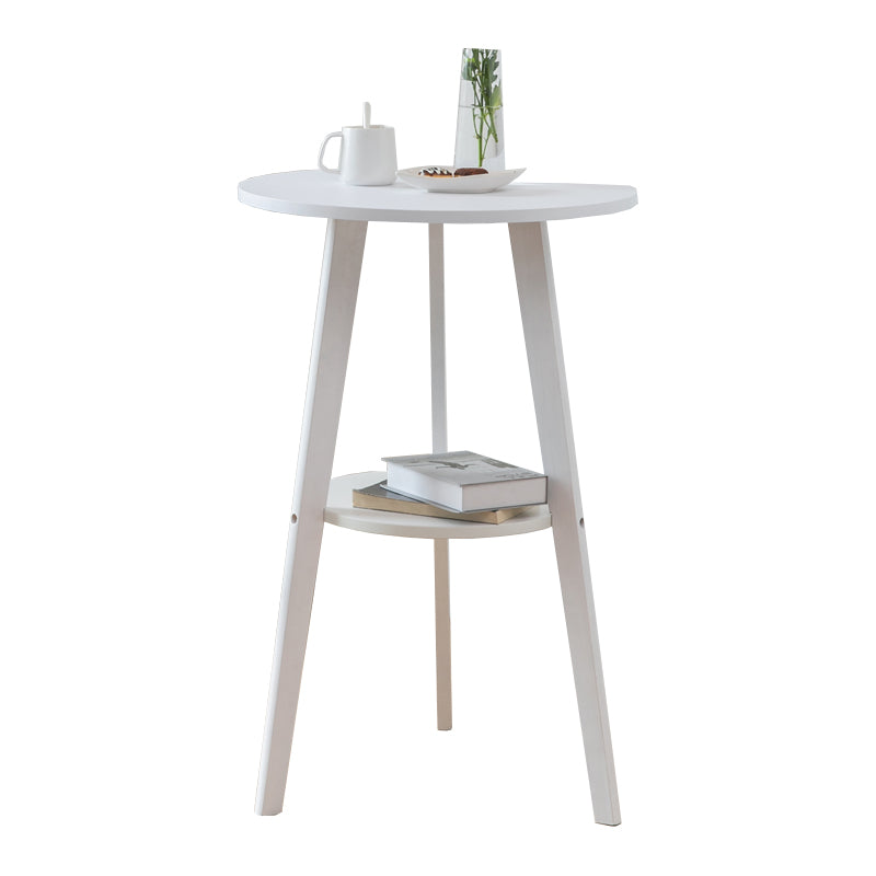 Modern Round Wood Counter Table 1/3 Pieces Bar Table Set for Cafe