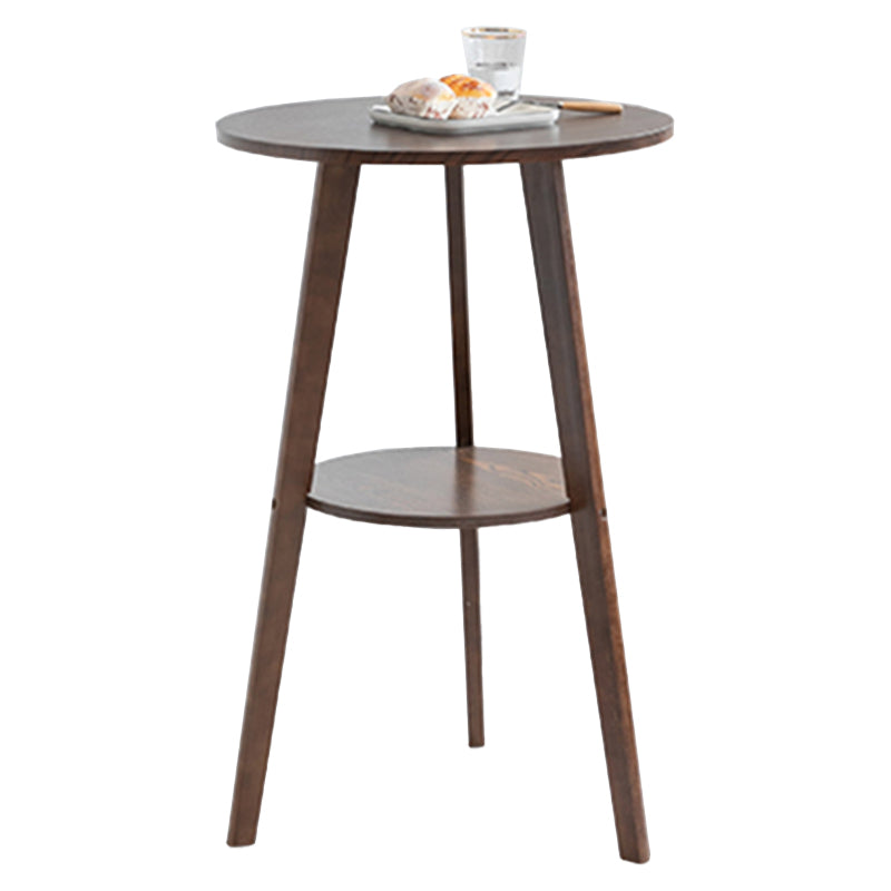 Modern Round Wood Counter Table 1/3 Pieces Bar Table Set for Cafe