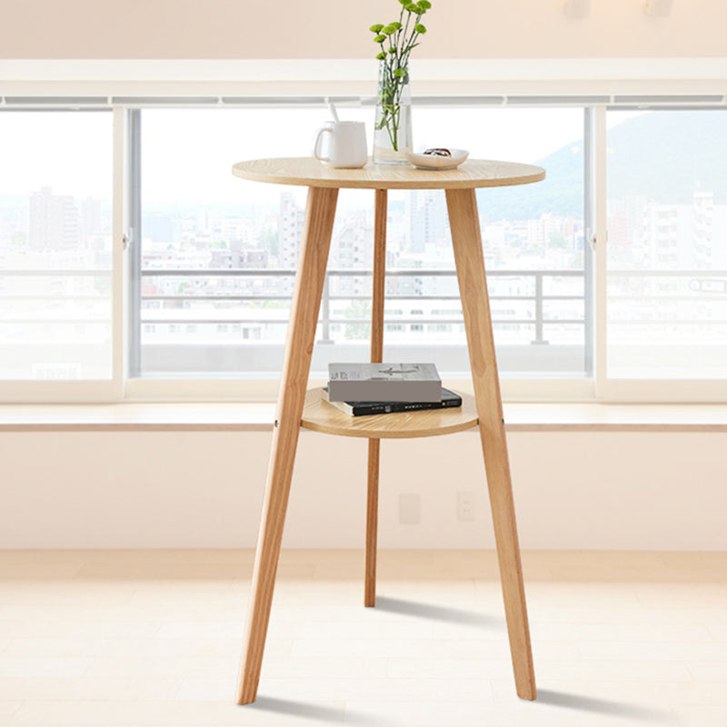 Modern Round Wood Counter Table 1/3 Pieces Bar Table Set for Cafe