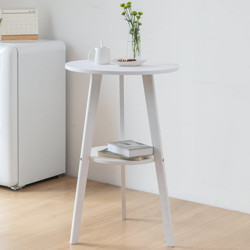 Modern Round Wood Counter Table 1/3 Pieces Bar Table Set for Cafe